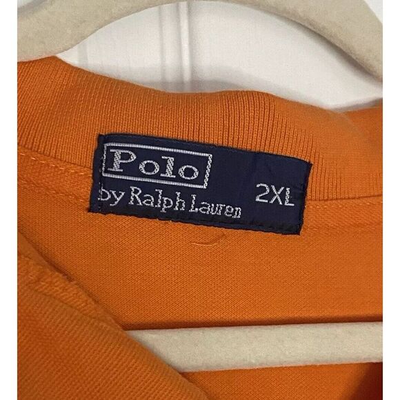 Polo Ralph Lauren Shirt Mens Size 2x Classic Fit Solid Orange Short Sleeve XXL - Picture 3 of 8